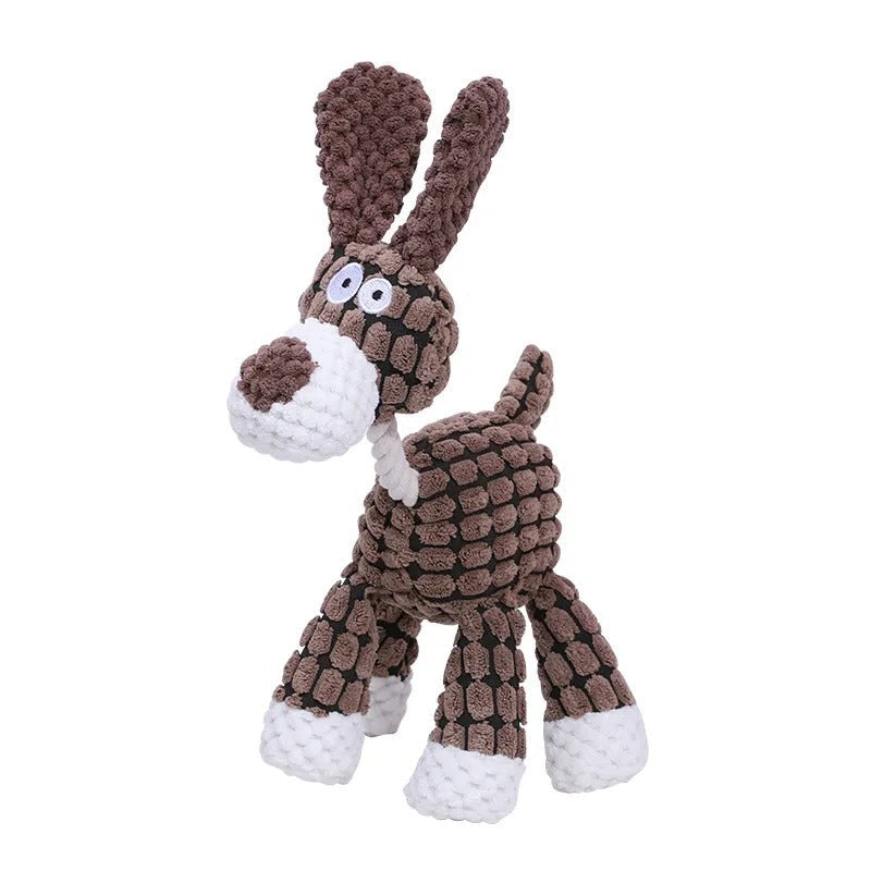 Reinforced Plush Dog Toy with Built-in Squeaker and Pet-Safe Inner Core