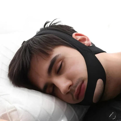 Adjustable Full Head Chin Strap for Snoring Relief and Sleep Apnea Support
