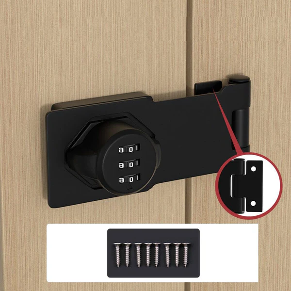 Combination Cam Lock with 1,000 Code Options and Chrome Dials, Dual Baseplate Design