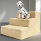 Pet Stairs with Removable Fleece Cover and Non-Slip Surface for Small Dogs