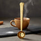 Tea Scoop with Built-In Bag Clip and One Teaspoon Measure, Stainless Steel
