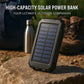 High-Capacity Waterproof Solar Power Bank With Dual USB Ports