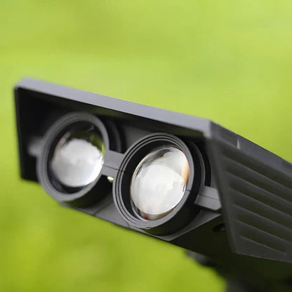 Solar LED Spotlight with Adjustable Zoom and RGB Color Modes, IP65 Outdoor