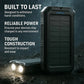 High-Capacity Waterproof Solar Power Bank With Dual USB Ports