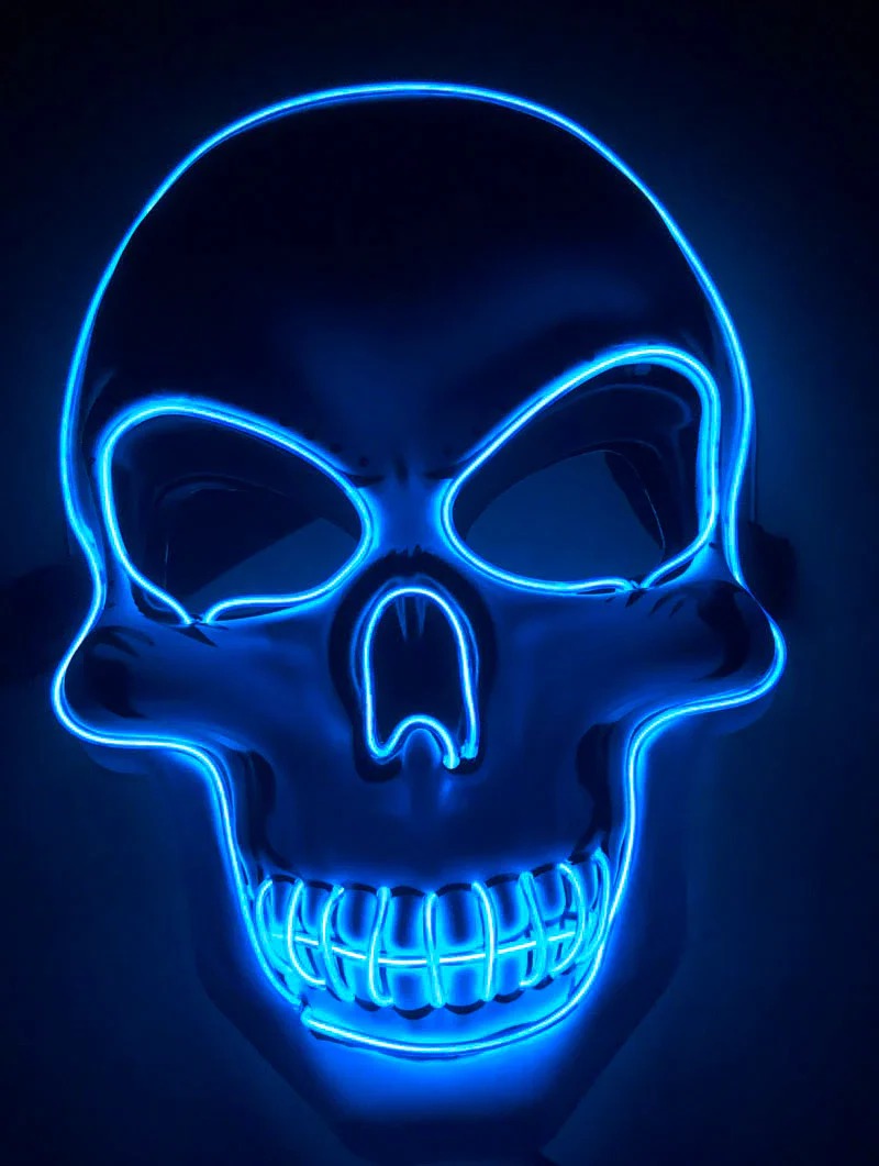 LED Skeleton Mask for Halloween and Costume Events