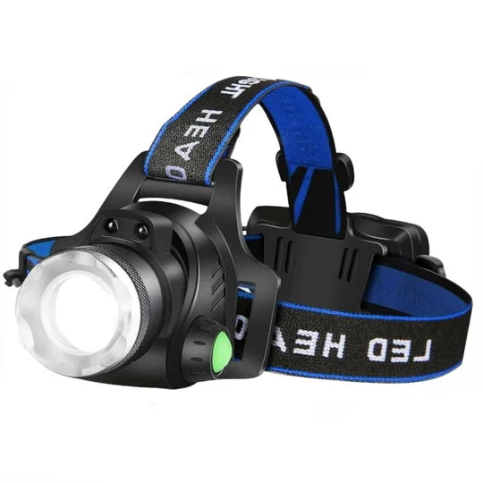 Ultra Bright Rechargeable LED Headlamp with Adjustable Zoom