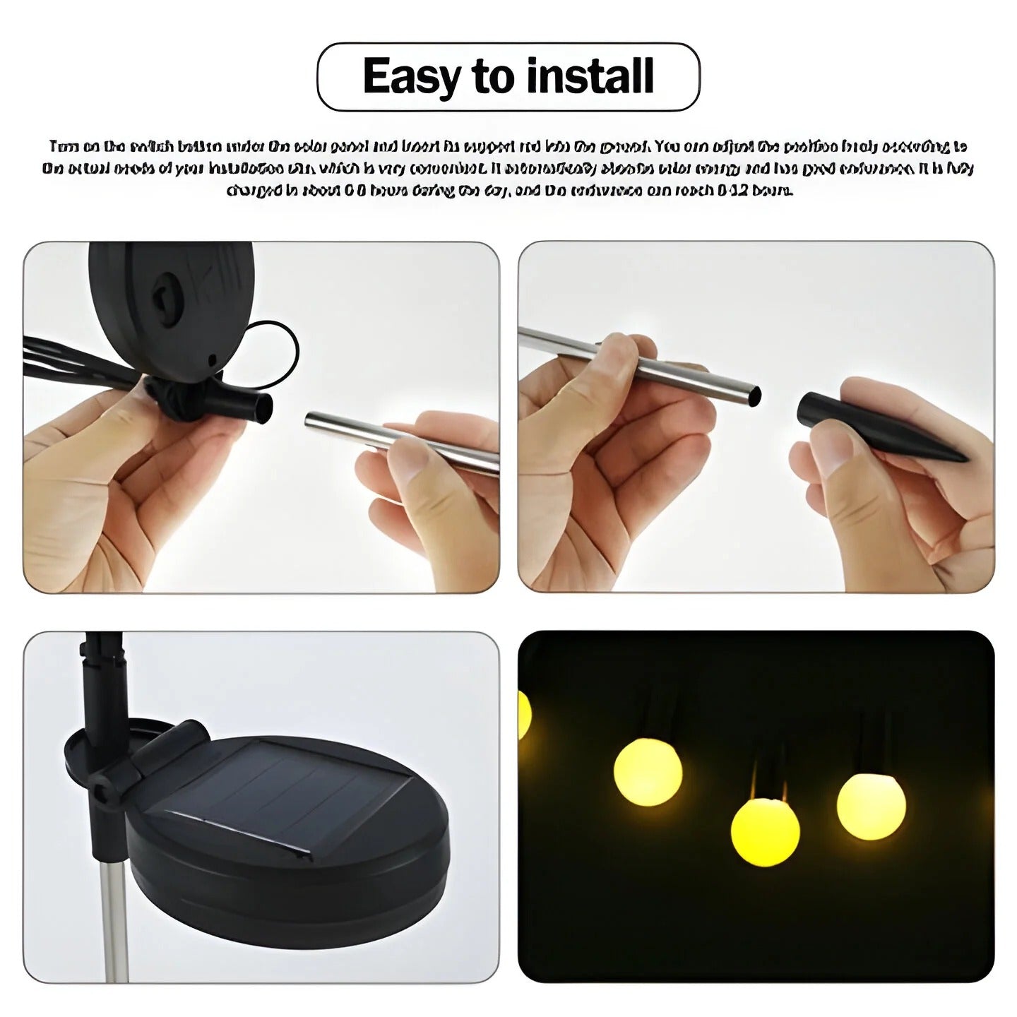Solar-Powered Firefly Garden Lights for Outdoor Illumination