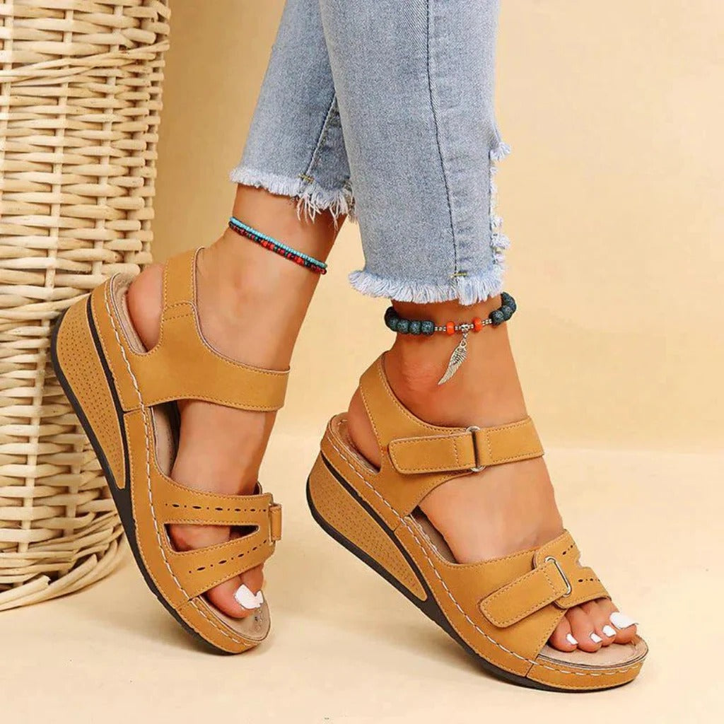 Women's Open Sandals with Contoured Arch Support and Flexible Sole