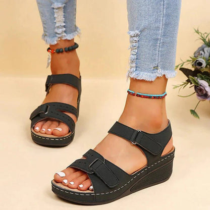 Women's Open Sandals with Contoured Arch Support and Flexible Sole