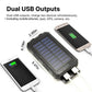 Solar Power Bank with Dual USB and Built-In LEDs, 500000mAh Weather Resistant