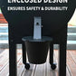 Grill Grease Collector with Lid and Reusable Liner, Quick-Fit for 1.6in Side Spouts