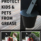 Grill Grease Collector with Lid and Reusable Liner, Quick-Fit for 1.6in Side Spouts