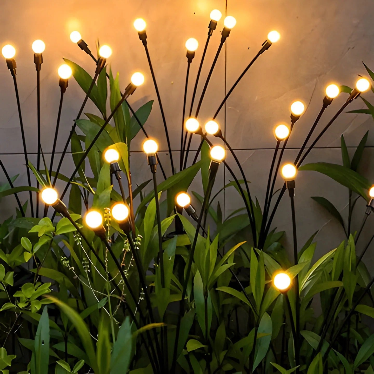 Solar-Powered Firefly Garden Lights for Outdoor Illumination