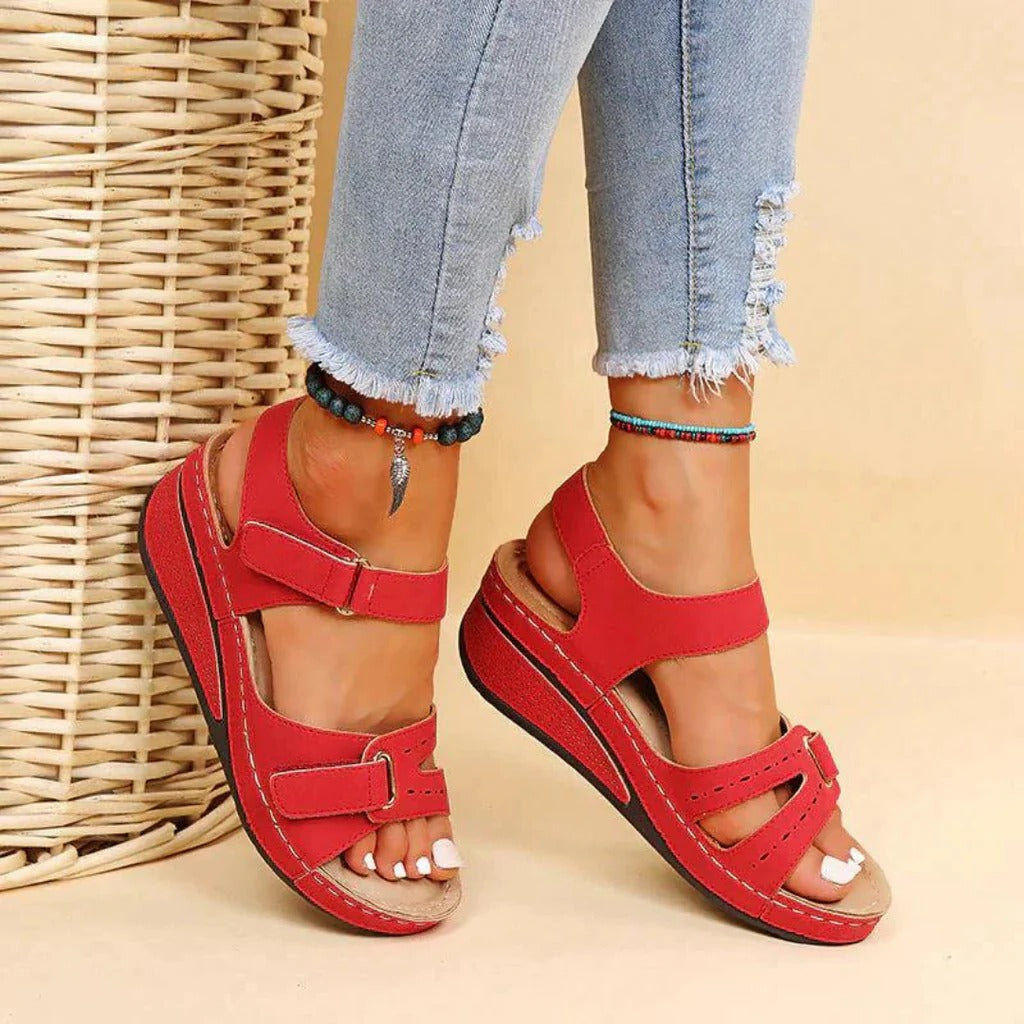 Women's Open Sandals with Contoured Arch Support and Flexible Sole