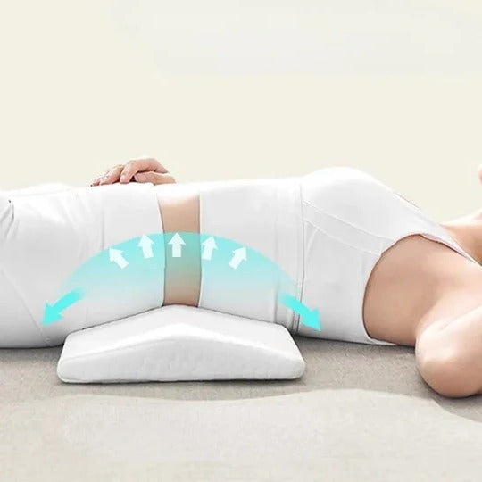 Contoured Lumbar Sleep Support Pillow for Lower Back Positioning