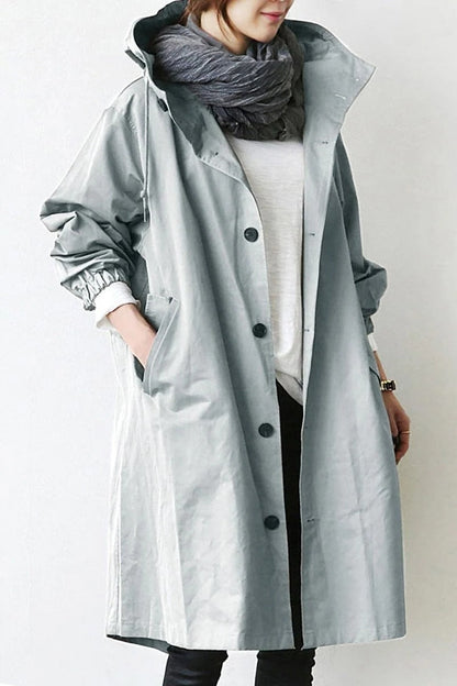 Stretch Coat with Subtle Waist Shaping and Breathable Knit, Machine Washable