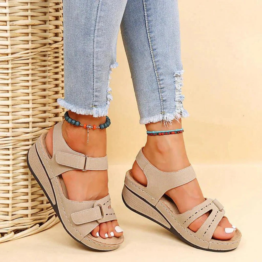 Women's Open Sandals with Contoured Arch Support and Flexible Sole