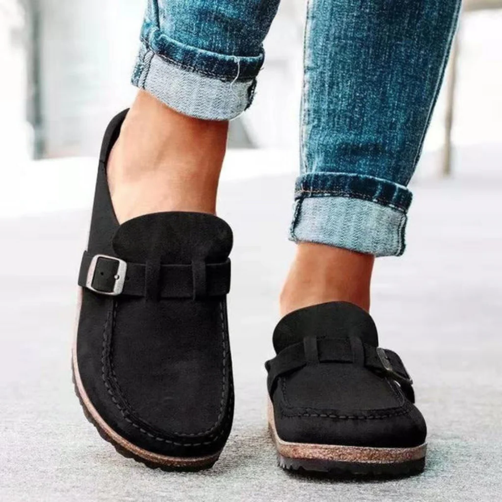 Women's Buckled Sandals with Arch Support and Adjustable Closure