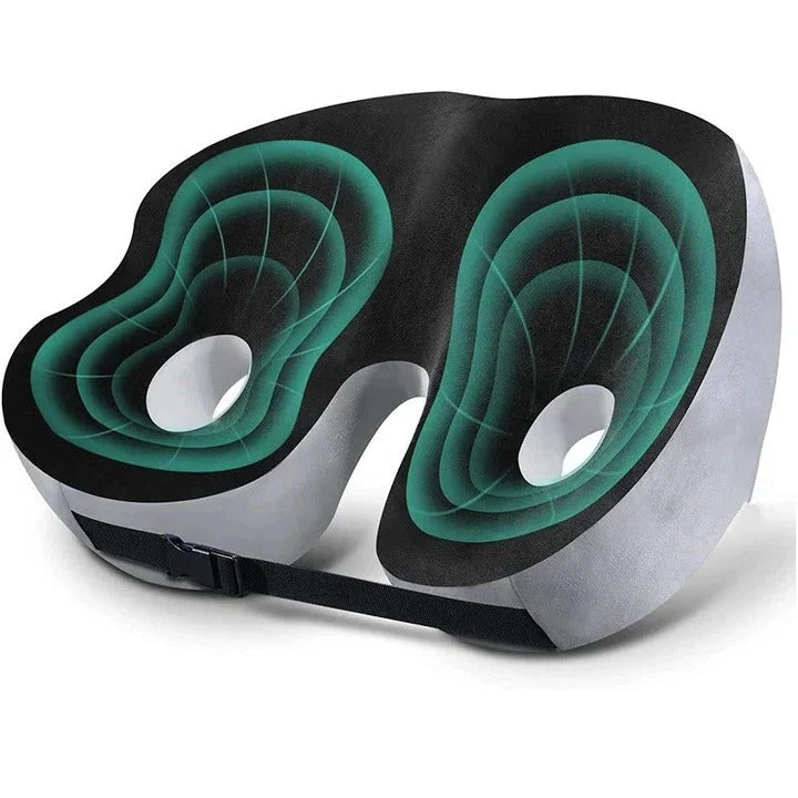 Adjustable Sit Bone Relief Seat Cushion with Customizable Support
