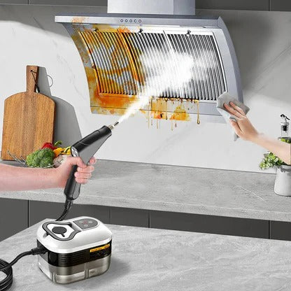 Pressurized Steam Cleaner with 6 Speed Settings and 5 Interchangeable Brush Heads All Vera Mart