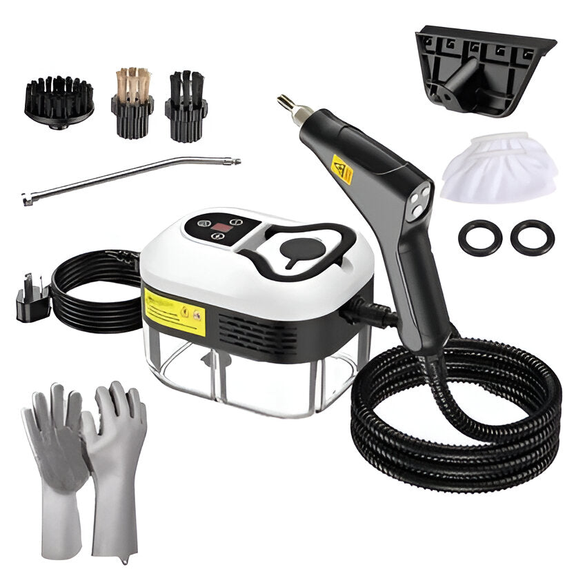 Pressurized Steam Cleaner with 6 Speed Settings and 5 Interchangeable Brush Heads All Vera Mart