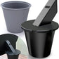 Grill Grease Collector with Lid and Reusable Liner, Quick-Fit for 1.6in Side Spouts