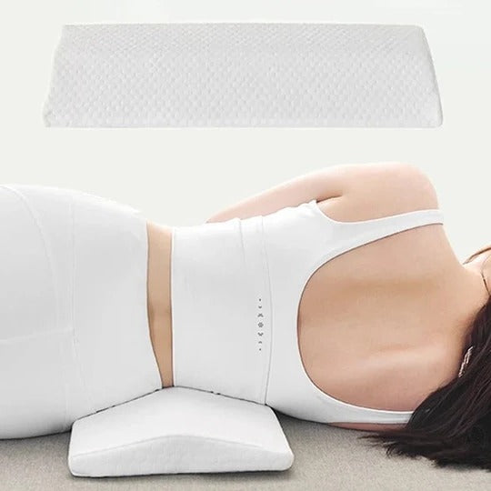 Contoured Lumbar Sleep Support Pillow for Lower Back Positioning