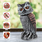 Realistic Outdoor Owl Decoy Set With Rotating Head