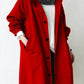 Stretch Coat with Subtle Waist Shaping and Breathable Knit, Machine Washable