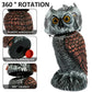 Realistic Outdoor Owl Decoy Set With Rotating Head