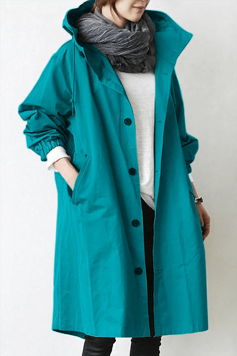 Stretch Coat with Subtle Waist Shaping and Breathable Knit, Machine Washable