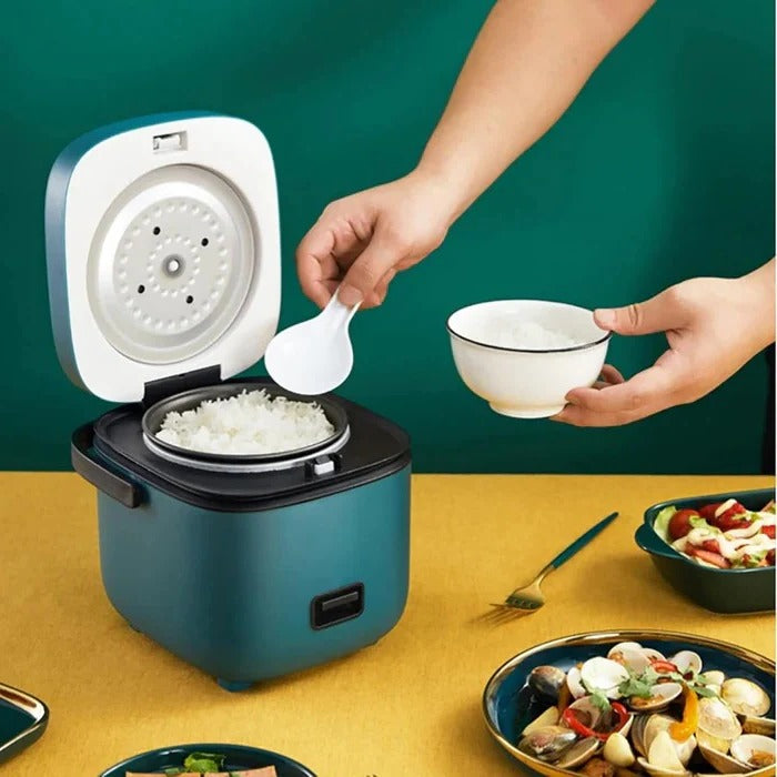 Compact Rice Cooker with Steamer Tray and Keep Warm Function, 1.2 Quart