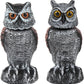 Realistic Outdoor Owl Decoy Set With Rotating Head