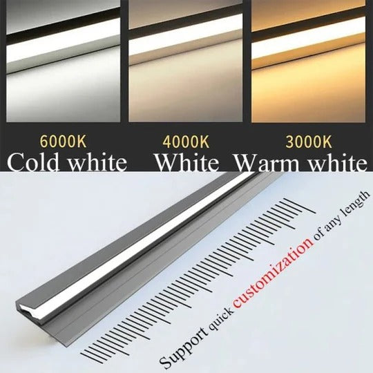 45 Degree LED Under Cabinet Lighting Bars with Invisible Ultra-Thin Design