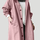 Stretch Coat with Subtle Waist Shaping and Breathable Knit, Machine Washable