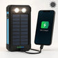 High-Capacity Waterproof Solar Power Bank With Dual USB Ports