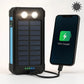 Solar Power Bank with Dual USB and Built-In LEDs, 500000mAh Weather Resistant