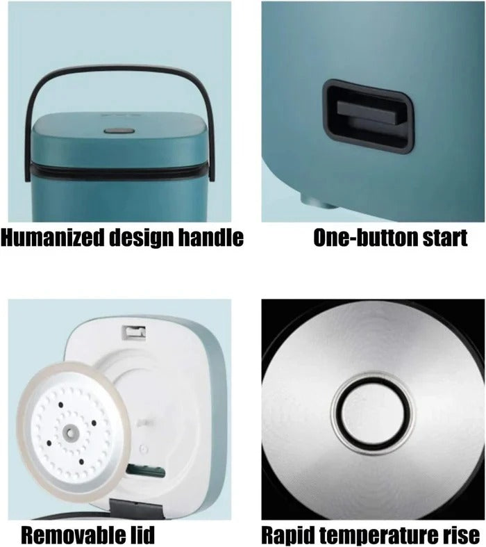 Compact Rice Cooker with Steamer Tray and Keep Warm Function, 1.2 Quart