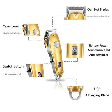 Cordless Professional Hair Clipper and Grooming Set