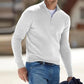 Cashmere Sweater for Men with Zip Front and Regular Fit, Long Sleeve