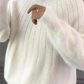 Women's Knit Sweater with Crew Neck and Full Length Sleeves, Hip Coverage