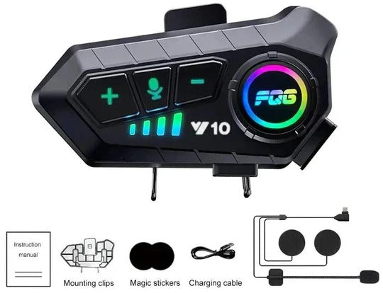 Motorcycle Helmet Bluetooth Headset for Music, Calls, and GPS Navigation