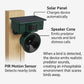 Solar Bird Repeller with PIR Motion Sensor and Sound Deterrent, Weatherproof