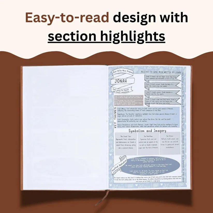 Scripture Study Journal with 66-Book Summaries and Reflection Space