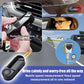 Laser Radar Detector with Solar Panels and LED Visibility Lights for Bikes