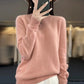 Wool Sweater with O-Neck Collar and Medium Stretch, Slim Fit