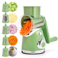 Rotary Grater with Five Interchangeable Blades and Suction Cup Base