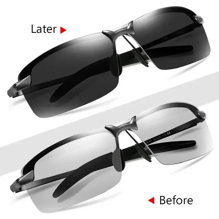 Polarized Photochromic Sunglasses for Adaptive Outdoor and Driving Vision