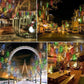 Cascading LED String Lights with Snowfall Effect and 144 Bulbs, 6.5 Feet