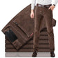 Corduroy Straight-Leg Trousers for Year-Round Wear